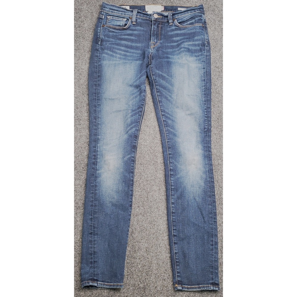 Lucky Brand Brooke Skinny Jeans Womens 4/27 Blue Ankle White Oak Denim